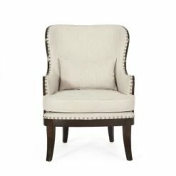 Mantua Contemporary Fabric Upholstered Accent Chair with Nailhead Trim - Christopher Knight Home Beige/dark Brown 20 Mantua Contemporary Fabric Upholstered Accent Chair with Nailhead Trim - Christopher Knight Home Beige/dark Brown -Living Room Chairs store unnamed file 2648