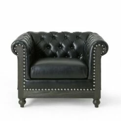Castalia Chesterfield Tufted Club Chair with Nailhead Trim Midnight - Christopher Knight Home Cognac Brown/natural 23 Castalia Chesterfield Tufted Club Chair with Nailhead Trim Midnight - Christopher Knight Home Cognac Brown/natural -Living Room Chairs store unnamed file 2660