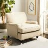 Chloe Club Chair Beige/Espresso - Safavieh