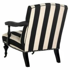 Upholstered Chair Black White - Safavieh -Living Room Chairs store unnamed file 2671