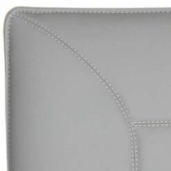 17" Johannes Mid Century Modern Leather Armchair Gray/Black - Safavieh -Living Room Chairs store unnamed file 2719