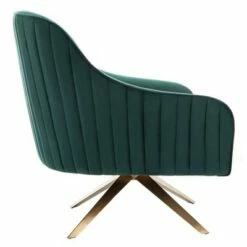 Leyla Channeled Velvet Accent Chair Emerald - Safavieh -Living Room Chairs store unnamed file 2804