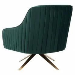 Leyla Channeled Velvet Accent Chair Emerald - Safavieh -Living Room Chairs store unnamed file 2806