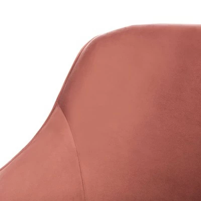 Leyla Channeled Velvet Accent Chair Dusty Rose - Safavieh 9 Leyla Channeled Velvet Accent Chair Dusty Rose - Safavieh - Image 7
