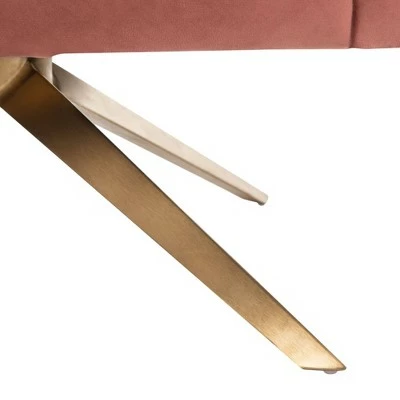 Leyla Channeled Velvet Accent Chair Dusty Rose - Safavieh 10 Leyla Channeled Velvet Accent Chair Dusty Rose - Safavieh - Image 8