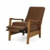Munro Contemporary Channel Stitch Pushback Recliner Cognac Brown/Teak - Christopher Knight Home -Living Room Chairs store unnamed file 2847