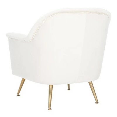 Brienne Mid-Century Armchair - Safavieh Navy/brass 7 Brienne Mid-Century Armchair - Safavieh Navy/brass - Image 5