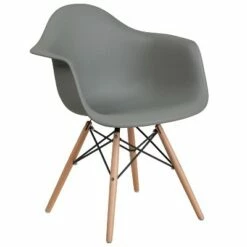 Flash Furniture Alonza Series Plastic Chair with Arms and Wooden Legs -Living Room Chairs store unnamed file 2898