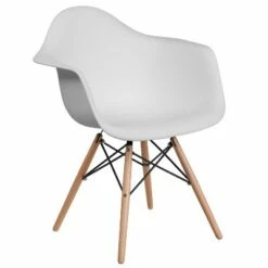 Flash Furniture Alonza Series Plastic Chair with Arms and Wooden Legs -Living Room Chairs store unnamed file 2899