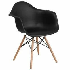Flash Furniture Alonza Series Plastic Chair with Arms and Wooden Legs -Living Room Chairs store unnamed file 2901