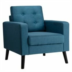 Costway Modern Tufted Accent Chair Fabric Armchair Single Sofa w/ Rubber Wood Legs Blue BeigeGrey 25 Costway Modern Tufted Accent Chair Fabric Armchair Single Sofa w/ Rubber Wood Legs Blue BeigeGrey -Living Room Chairs store unnamed file 2915