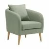 Zoe Accent Chair with Wooden Legs - Picket House Furnishings Blue