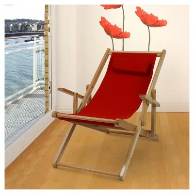 Sling Chair Natural Frame - Flora Home Wheat 7 Sling Chair Natural Frame - Flora Home Wheat - Image 5