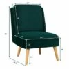 Costway Velvet Accent Chair Single Sofa Chair Leisure Chair with Wood Frame -Living Room Chairs store unnamed file 3007