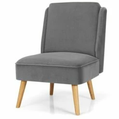 Costway Velvet Accent Chair Single Sofa Chair Leisure Chair with Wood Frame 22 Costway Velvet Accent Chair Single Sofa Chair Leisure Chair with Wood Frame -Living Room Chairs store unnamed file 3016