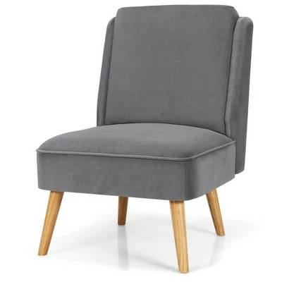 Costway Velvet Accent Chair Single Sofa Chair Leisure Chair with Wood Frame 12 Costway Velvet Accent Chair Single Sofa Chair Leisure Chair with Wood Frame - Image 10