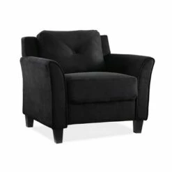 Harper Tufted Microfiber Chair - Lifestyle Solutions Black