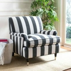 Chloe Club Chair Black/White - Safavieh