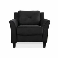 Harper Tufted Microfiber Chair - Lifestyle Solutions Black -Living Room Chairs store unnamed file 3026