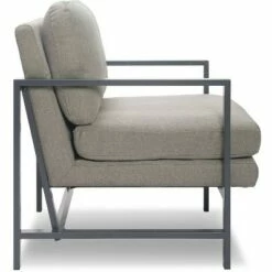 Russell Bronze Metal Frame Accent Chair - Finch Gray 16 Russell Bronze Metal Frame Accent Chair - Finch Gray -Living Room Chairs store unnamed file 3031
