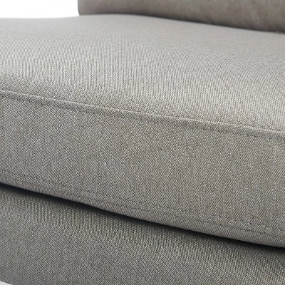 Russell Bronze Metal Frame Accent Chair - Finch Gray 8 Russell Bronze Metal Frame Accent Chair - Finch Gray - Image 6