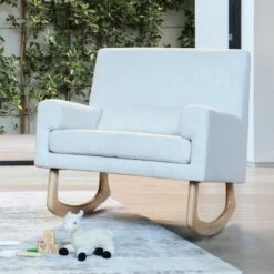 Nursery Works Sleepytime Rocker, Greenguard Gold Certified Blush Velvet