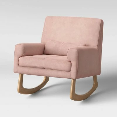 Nursery Works Sleepytime Rocker, Greenguard Gold Certified Blush Velvet 4 Nursery Works Sleepytime Rocker, Greenguard Gold Certified Blush Velvet - Image 2