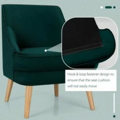 Costway Set of 2 Accent Chairs Velvet Single Sofa Chair w/Rubber Wood Legs PinkGreenGrey 22 Costway Set of 2 Accent Chairs Velvet Single Sofa Chair w/Rubber Wood Legs PinkGreenGrey -Living Room Chairs store unnamed file 3181