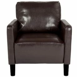 Emma and Oliver Living Room Arm Chair Single Seat Couch in Brown LeatherSoft -Living Room Chairs store unnamed file 319