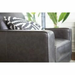 Olivia Top Grain Leather Armchair - Abbyson Living Cream -Living Room Chairs store unnamed file 3200