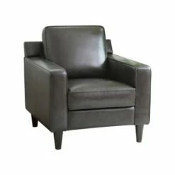 Olivia Top Grain Leather Armchair - Abbyson Living Cream -Living Room Chairs store unnamed file 3202