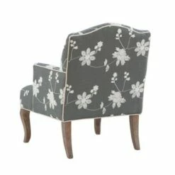 Floral Upholstered Armchair - Gray - Linon -Living Room Chairs store unnamed file 3218