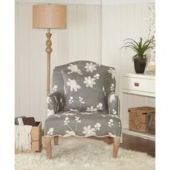 Floral Upholstered Armchair - Gray - Linon -Living Room Chairs store unnamed file 3220