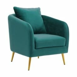 Zuri Accent Chair with Gold Legs Marine Blue - Picket House Furnishings