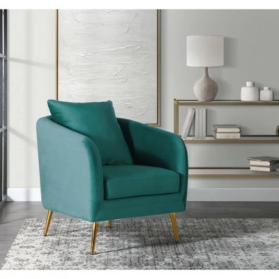 Zuri Accent Chair with Gold Legs Marine Blue - Picket House Furnishings 4 Zuri Accent Chair with Gold Legs Marine Blue - Picket House Furnishings - Image 2