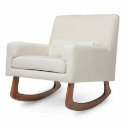 Nursery Works Sleepytime Rocker, Greenguard Gold Certified with Walnut Legs Navy -Living Room Chairs store unnamed file 3315