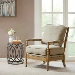 Madison Park Lyla Accent Chair Beige