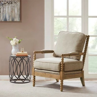 Madison Park Lyla Accent Chair Beige 3 Madison Park Lyla Accent Chair Beige