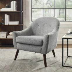 Clenna Accent Chair Gray - Linon -Living Room Chairs store unnamed file 3365