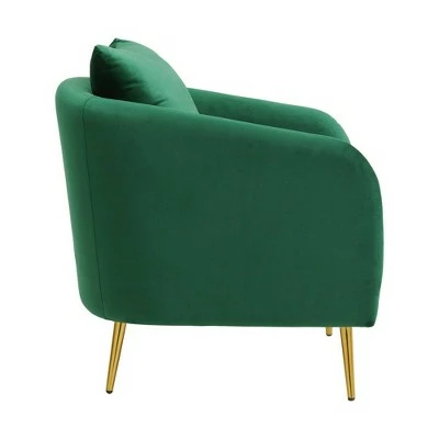 Zuri Accent Chair with Gold Legs - Picket House Furnishings Gunmetal 4 Zuri Accent Chair with Gold Legs - Picket House Furnishings Gunmetal - Image 2