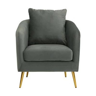 Zuri Accent Chair with Gold Legs - Picket House Furnishings Gunmetal 14 Zuri Accent Chair with Gold Legs - Picket House Furnishings Gunmetal - Image 12