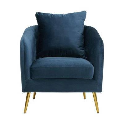 Zuri Accent Chair with Gold Legs - Picket House Furnishings Gunmetal 15 Zuri Accent Chair with Gold Legs - Picket House Furnishings Gunmetal - Image 13