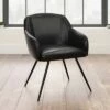 Harvey Park Occasional Accent Chair - Sauder Black Faux Leather -Living Room Chairs store unnamed file 3460