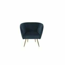 Ashby Accent Chair Textured Velvet Navy - HomePop -Living Room Chairs store unnamed file 3485