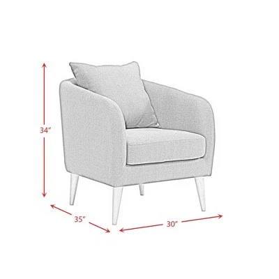 Zoe Accent Chair with Wooden Legs - Picket House Furnishings Navy Blue 4 Zoe Accent Chair with Wooden Legs - Picket House Furnishings Navy Blue - Image 2