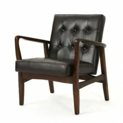 Callahan Mid Century Club Chair - Christopher Knight Home Black -Living Room Chairs store unnamed file 351