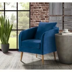 Zoe Accent Chair with Wooden Legs - Picket House Furnishings Navy Blue 19 Zoe Accent Chair with Wooden Legs - Picket House Furnishings Navy Blue -Living Room Chairs store unnamed file 3515