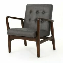 Callahan Mid Century Club Chair - Christopher Knight Home Black -Living Room Chairs store unnamed file 353