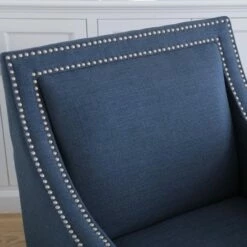 Geneva Nailhead Accent Chair - Abbyson Living Red -Living Room Chairs store unnamed file 3546