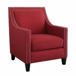 Geneva Nailhead Accent Chair - Abbyson Living Red -Living Room Chairs store unnamed file 3551
